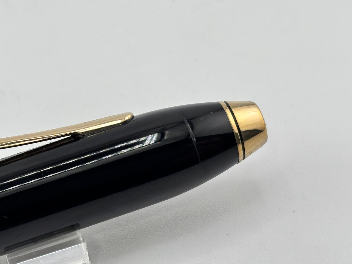 Cross Townsend Black lacquer gold trim circa 2000 - Fountain Pen