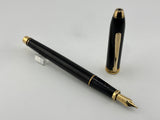 Cross Townsend Black lacquer gold trim circa 2000 - Fountain Pen