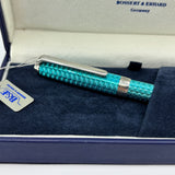 Bossert & Erhard Basketweave  Arctic Ice  Fountain Pen - Medium 18kt Gold Nib