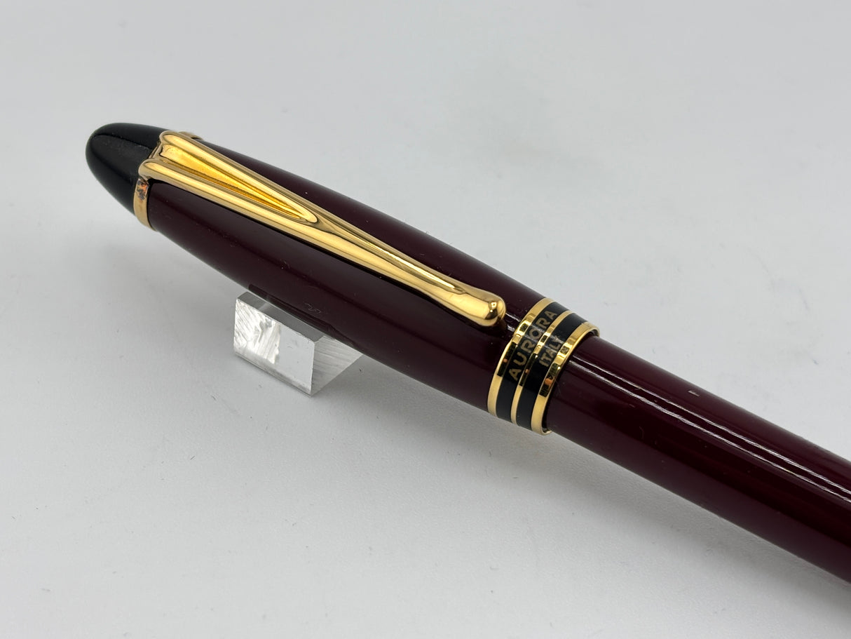 Aurora Ispilon burgundy Gold trim  -  Ball Pen