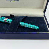 Bossert & Erhard Basketweave  Arctic Ice  Fountain Pen - Medium 18kt Gold Nib