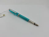 Bossert & Erhard Basketweave  Arctic Ice  Fountain Pen - Medium 18kt Gold Nib