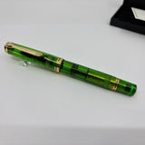 Pelikan M800 Green  Transparent Edition, Original Version Fountain Pen - Circa 1992 - Fine 18kt Gold Nib