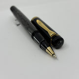 Pelikan Rare & Unusual R250 Rollerball - Resin Barrel In Gray Lizard Design - Gold Plated Trim
