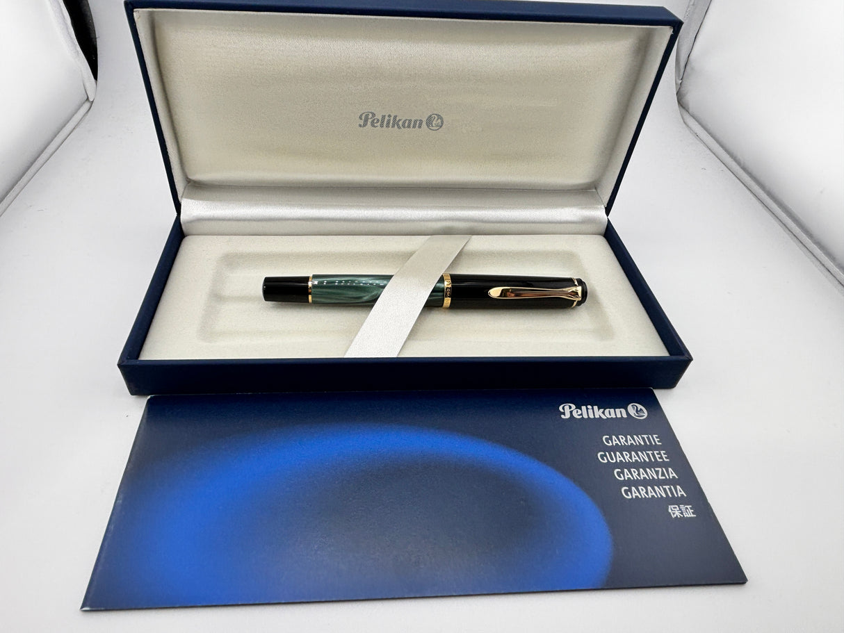 PELIKAN R200 Green Marble gold  trim - Roller Ball