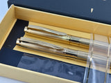 PELIKAN P590 Set Heavy gold plated fluted superb quality Gold nib 14k - Ball Pen and Fountain Pen