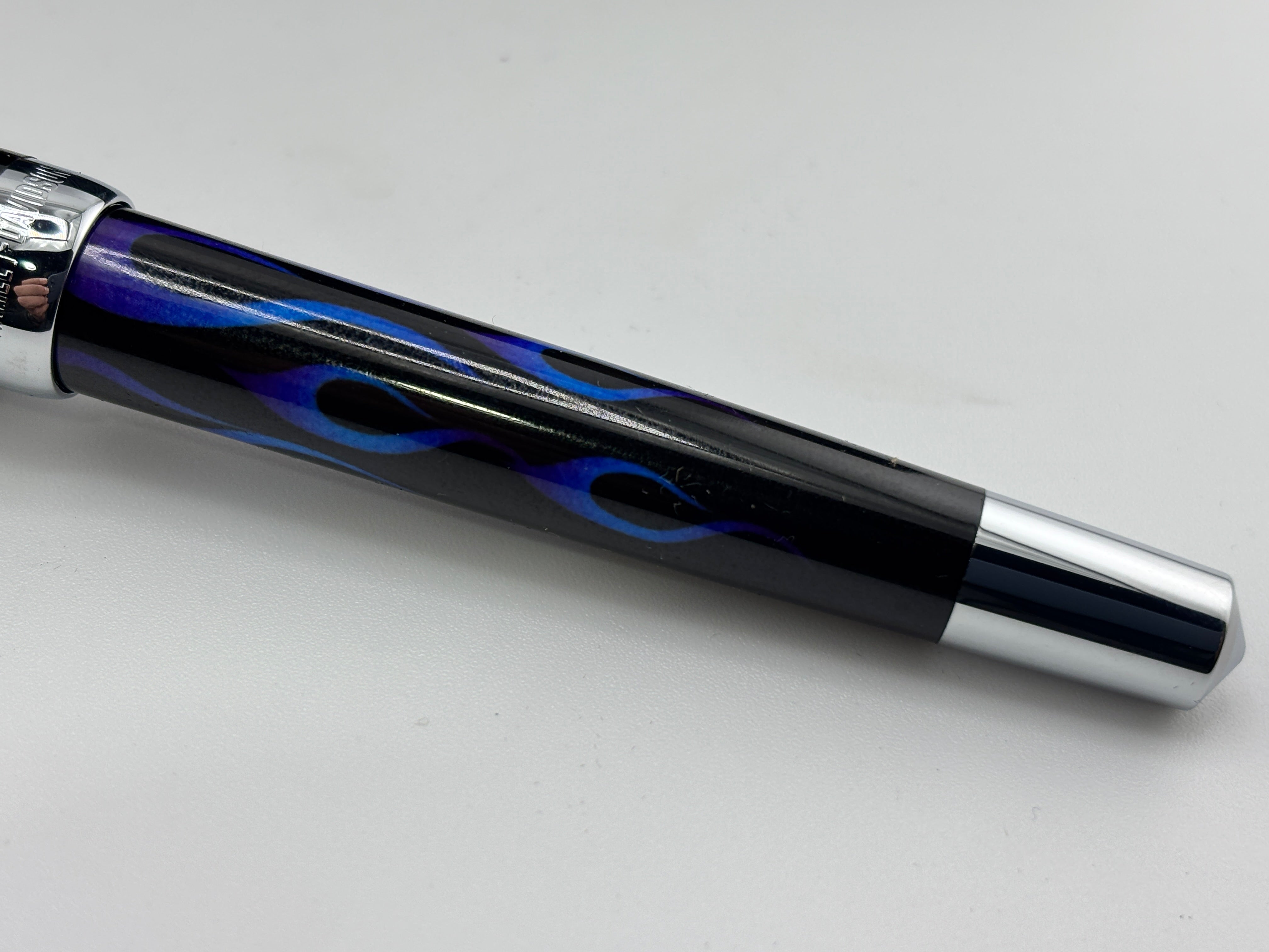 Waterman Free Wheel Harley Davidson Blue Flame - Roller Ball