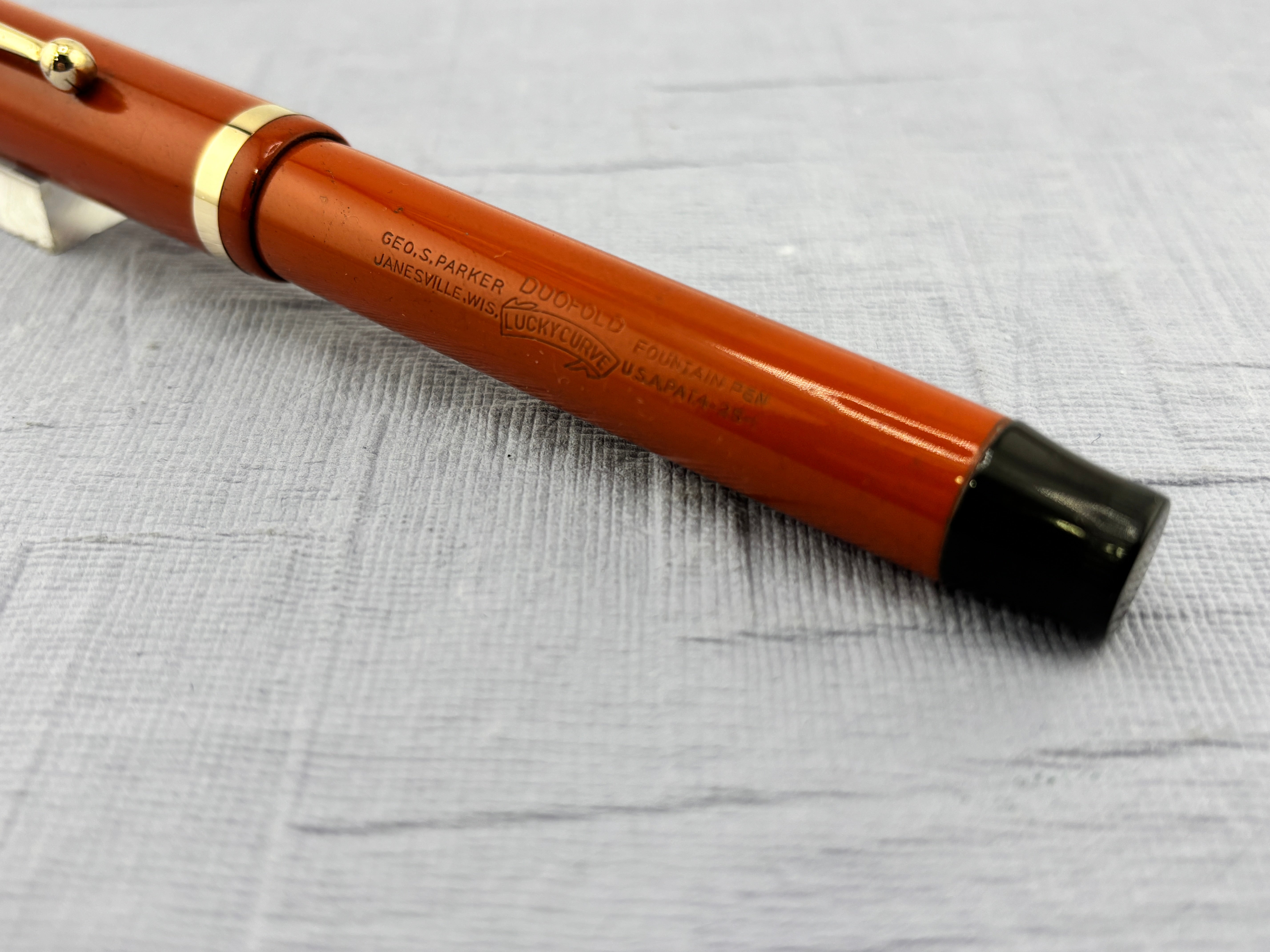 Parker Duoflod Senior Red Hard Rubber Fountain Pen – Fountain Pen