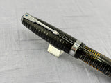 Parker Vacumatic Standard Grey Silver trim Blue Arrow Diamond clip   - Fountain Pen