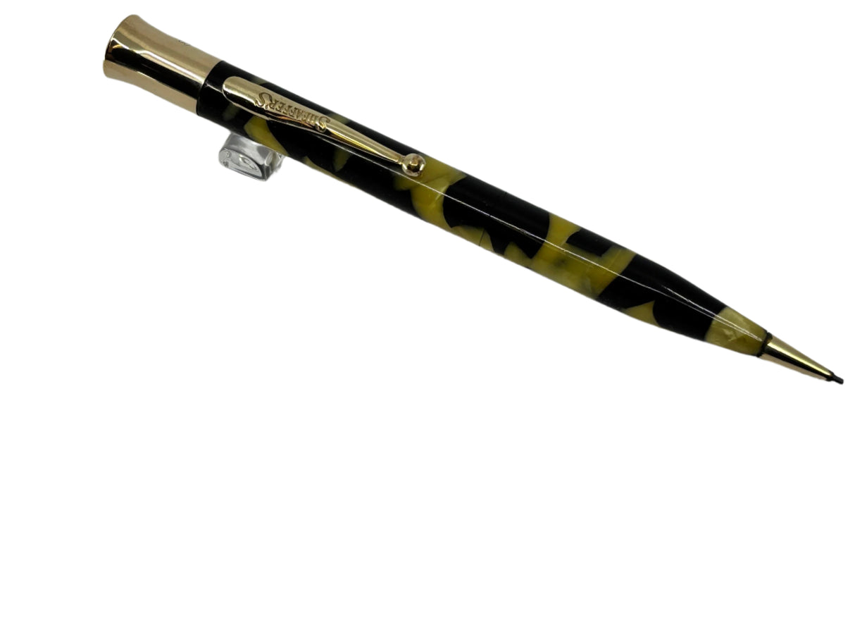 Sheaffer Flat top Oversize Black and Pearl Pencil - Circa 1930