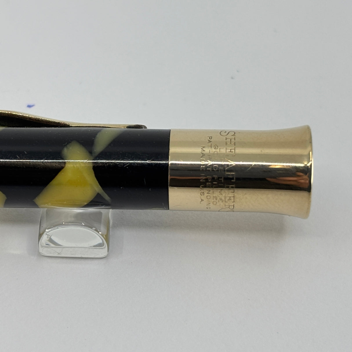 Sheaffer Flat top Oversize Black and Pearl Pencil - Circa 1930