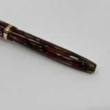 Conklin Nozac Line Red/Black/Gray Striped Fountain Pen - Circa 1934