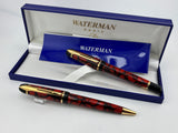 Waterman Phileas Set Red Marble - Roller Ball and Ball Pen