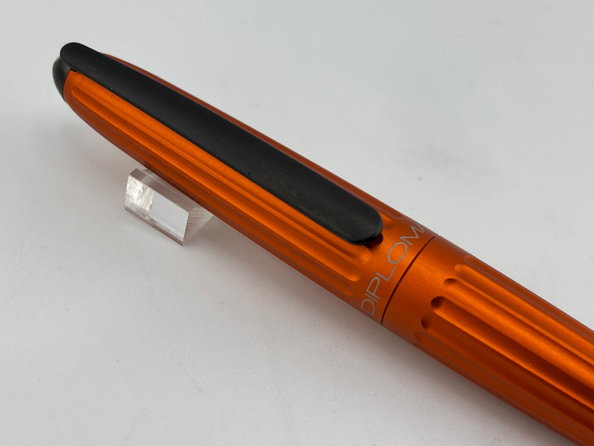 Diplomat Aero Orange Black trim - Roller Pen