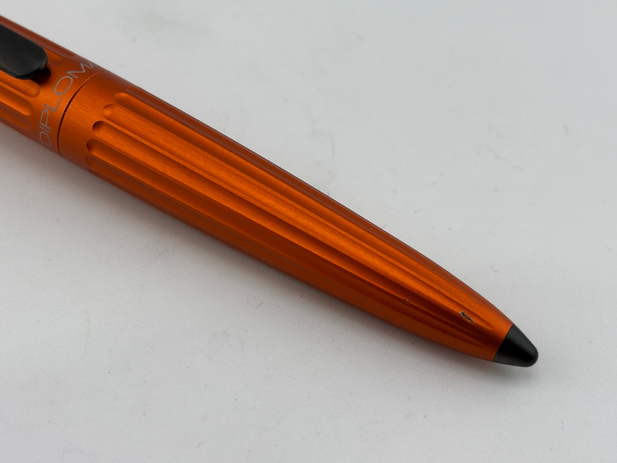 Diplomat Aero Orange Black trim - Roller Pen