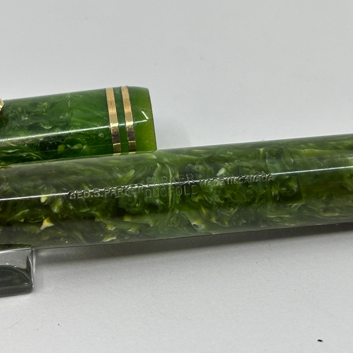 Parker Senior Duofold Canada Streamline Green Jade  - circa 1930