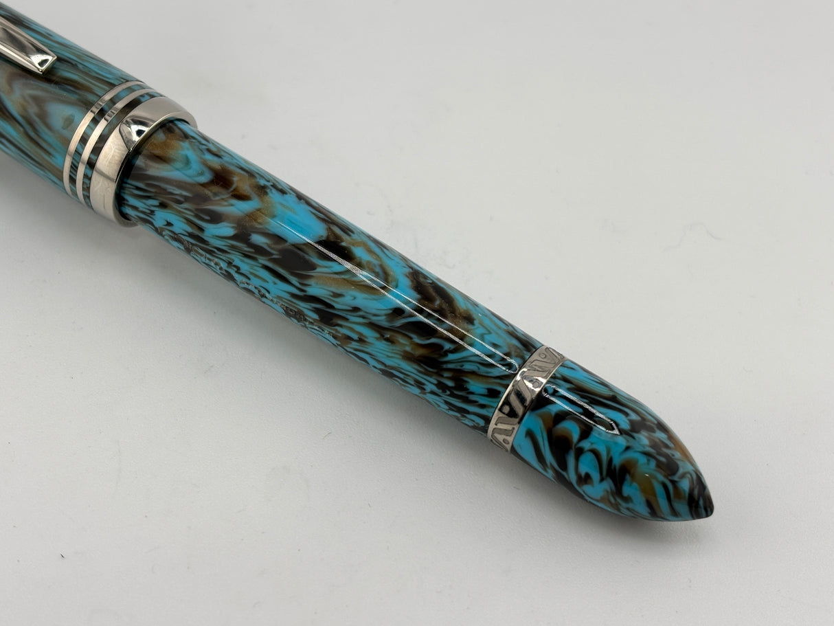 Gioia Capodimonte Blue beautiful pen piston filler - Fountain Pen