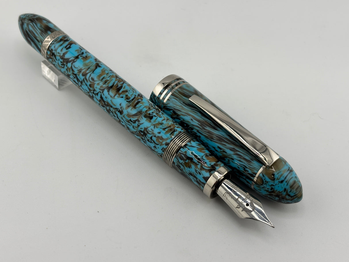 Gioia Capodimonte Blue beautiful pen piston filler - Fountain Pen