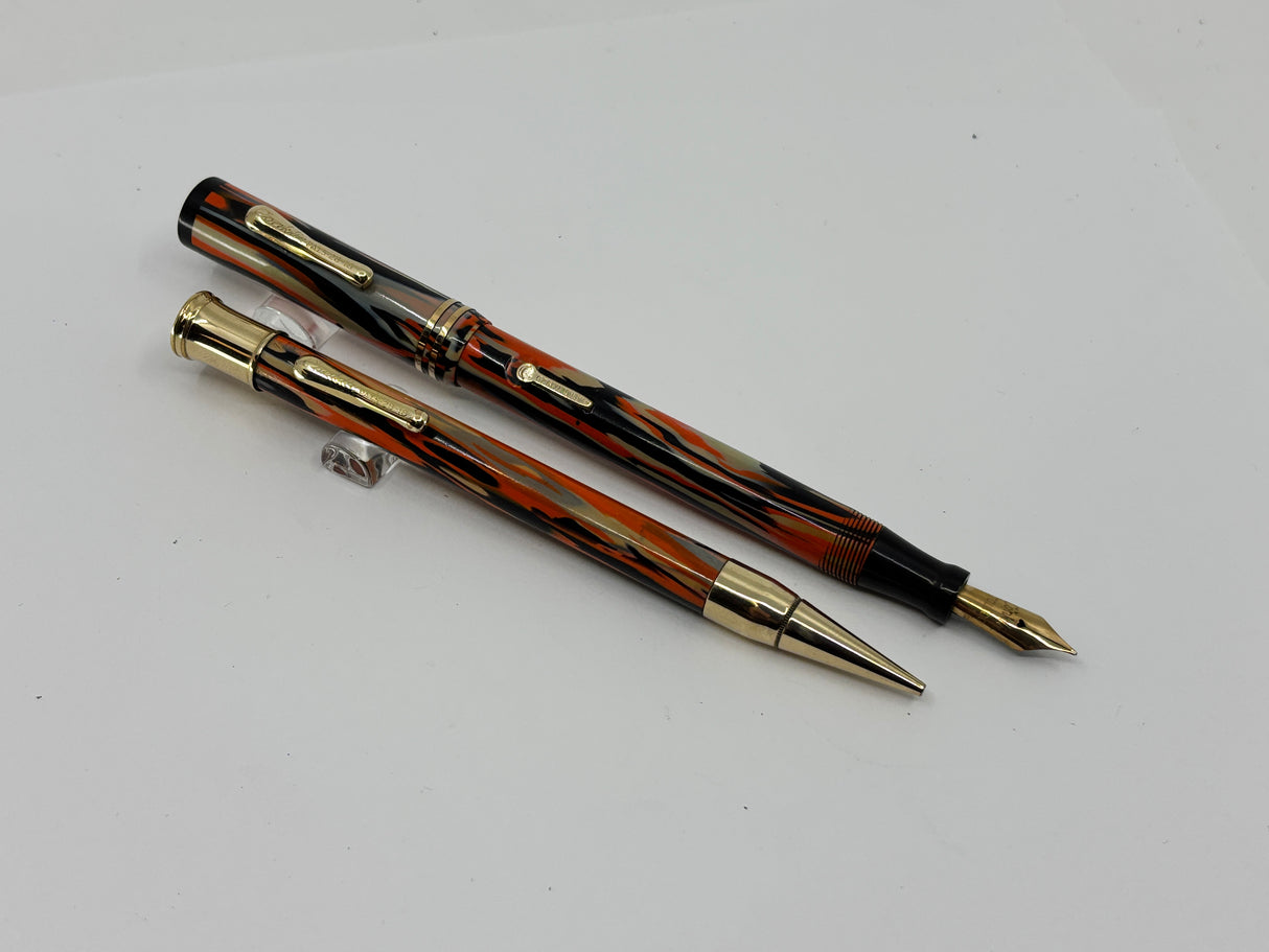 Conklin Toledo set Fountain Pen and Pencil Halloween  - Circa 1930