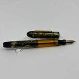 Conklin Nozac " Precursor Prototype " Green Marble Pat Pending engraved on barrel , Rare Pen !!