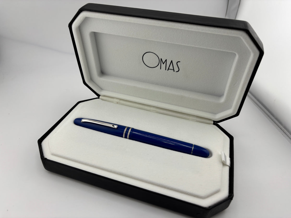 Omas for Levenger Ogiva "Bleu de France" Fountain Pen - Flexible Fine 14kt Gold Nib