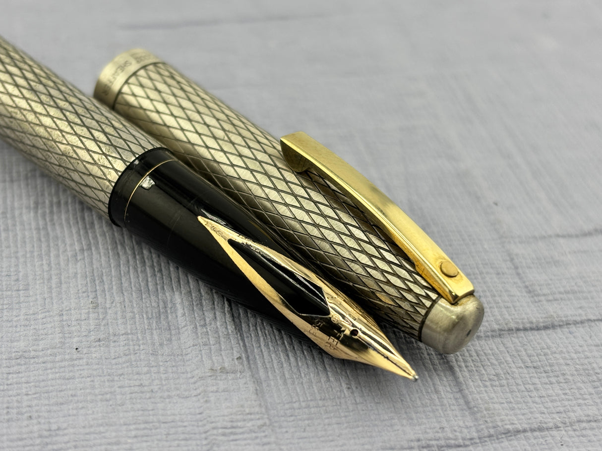 Sheaffer’s Imperial crossed lines sterling silver 925   - Fountain Pen