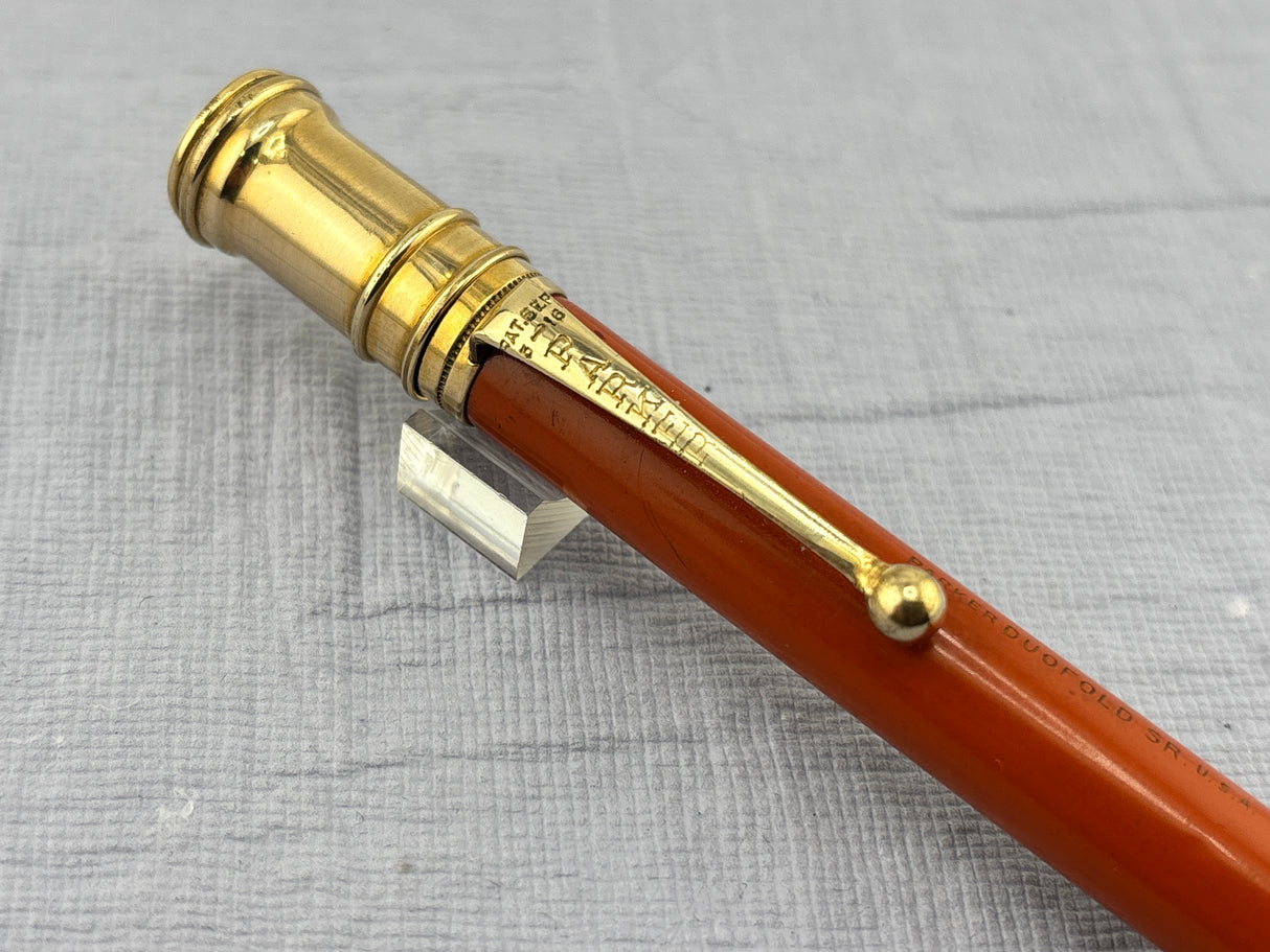 Parker Duofold Senior Orange Pencil   - Mechanical Pencil