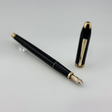 Cross Townsend Black Lacquer Fountain Pen - Made in USA - Medium 14kt Gold  Nib