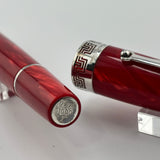 Montegrappa Historia Lustrous Red Marbled Celluloid Limited Edition Fountain Pen - Medium 18kt Gold  Nib