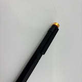 Rotring #600 Gold Black Metal Fountain Pen - Medium 14kt Gold Nib