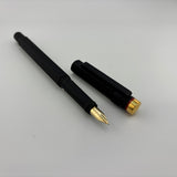 Rotring #600 Gold Black Metal Fountain Pen - Medium 14kt Gold Nib