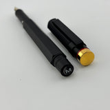 Rotring #600 Gold Black Metal Fountain Pen - Medium 14kt Gold Nib
