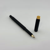 Rotring #600 Gold Black Metal Fountain Pen - Medium 14kt Gold Nib