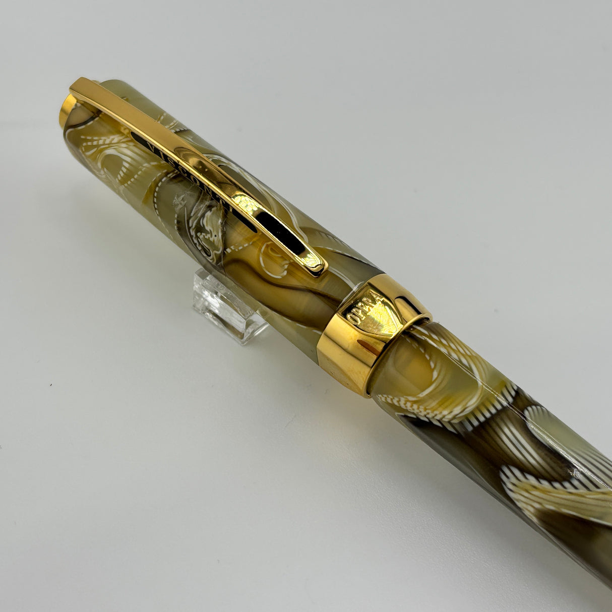Visconti Honey Almond Opera Fountain Pen - Medium 14kt Gold Nib