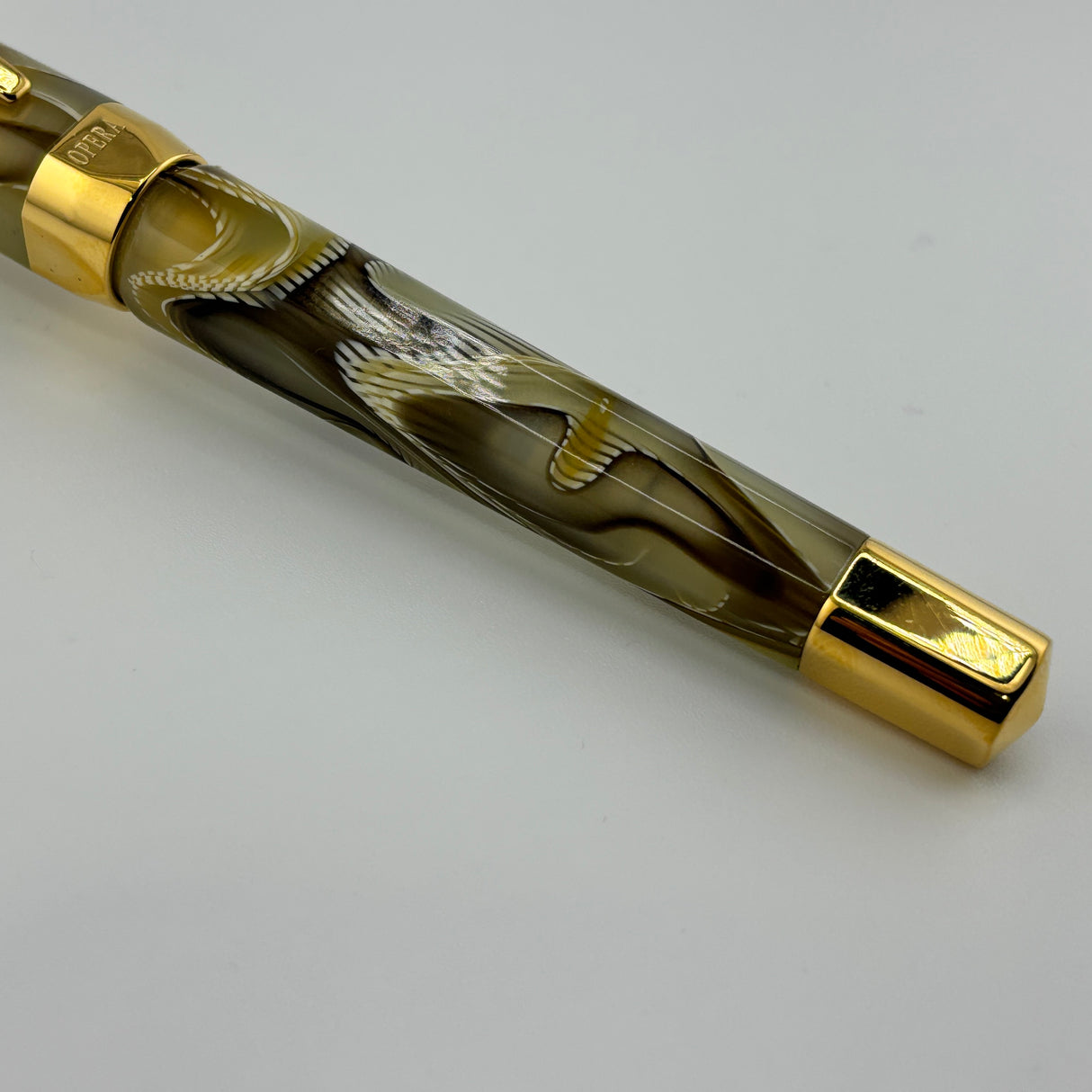 Visconti Honey Almond Opera Fountain Pen - Medium 14kt Gold Nib