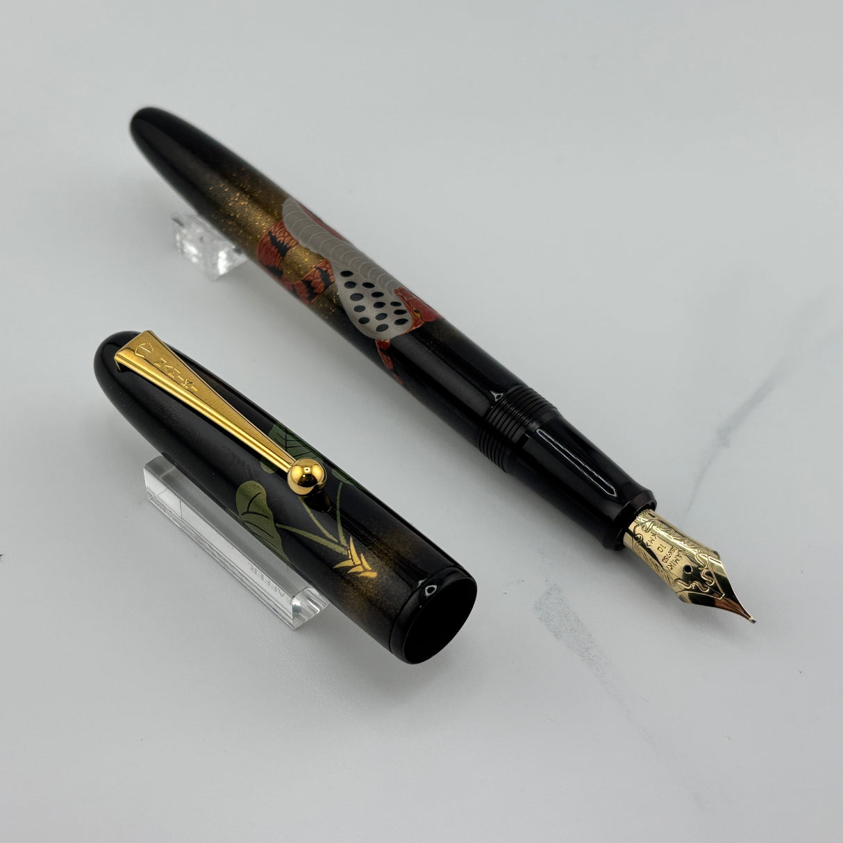 Namiki Yukari Maki-e King Cobra Limited Edition Fountain Pen - Medium 18kt Gold Nib