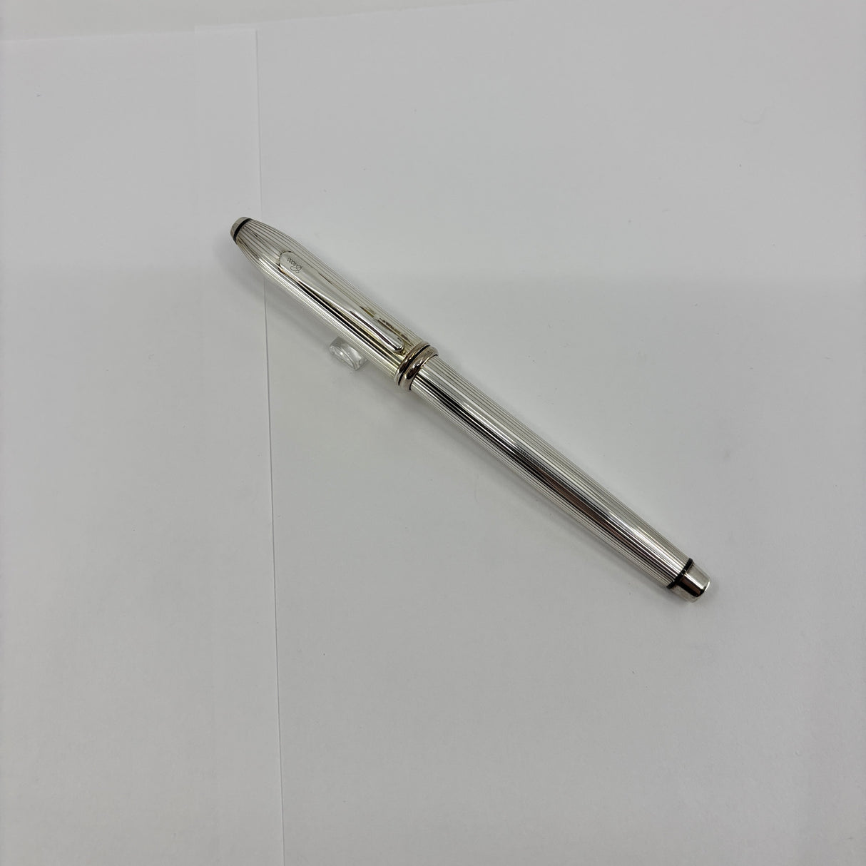 Cross Townsend Sterling Silver Fountain Pen - Made in USA - Broad 18kt Gold  Nib