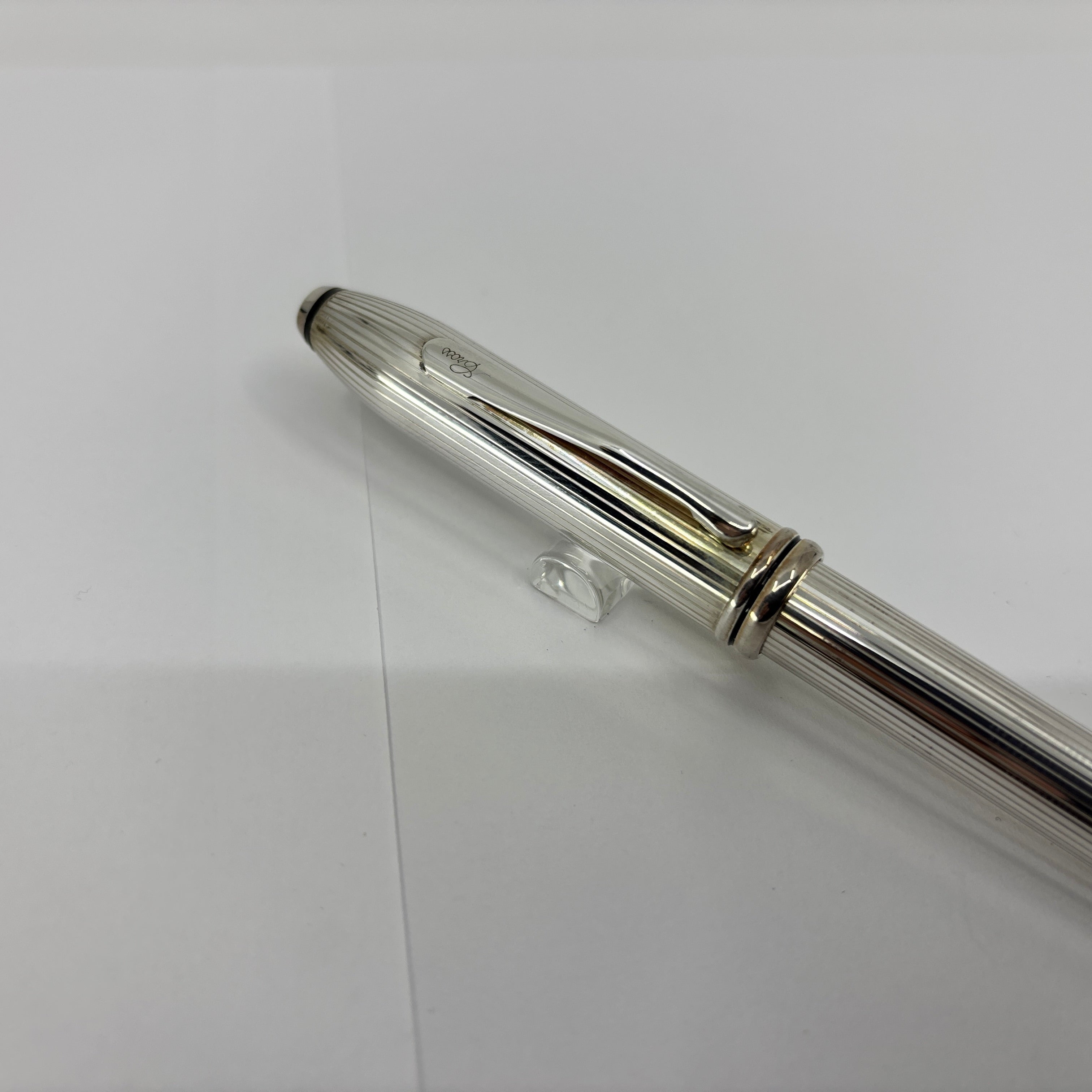Cross Townsend Sterling Silver Fountain Pen - Made in USA - Broad
