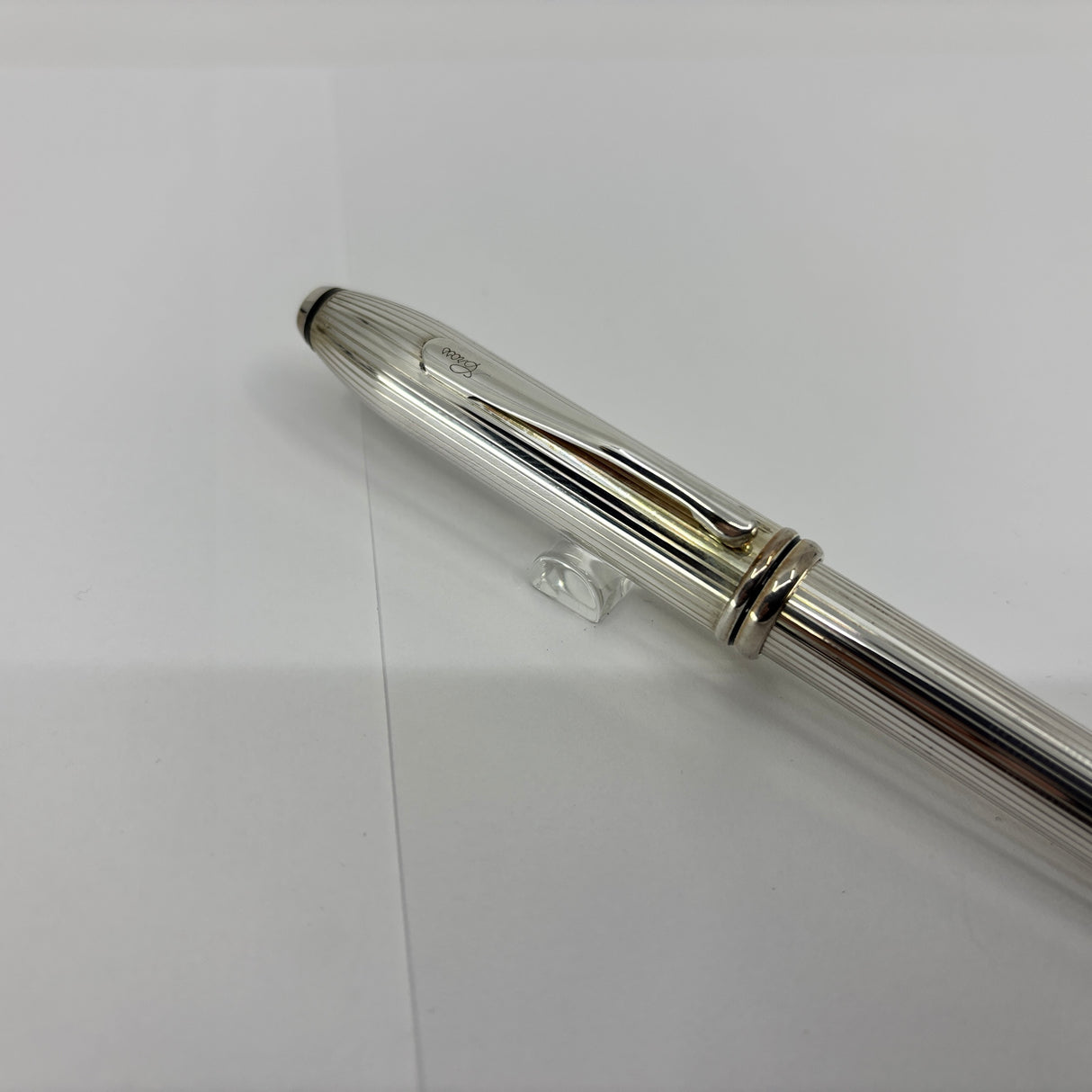 Cross Townsend Sterling Silver Fountain Pen - Made in USA - Broad 18kt Gold  Nib