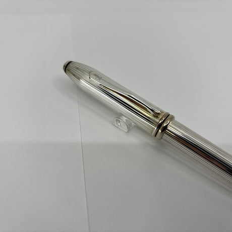 Cross Townsend Sterling Silver Fountain Pen - Made in USA - Broad 18kt Gold  Nib