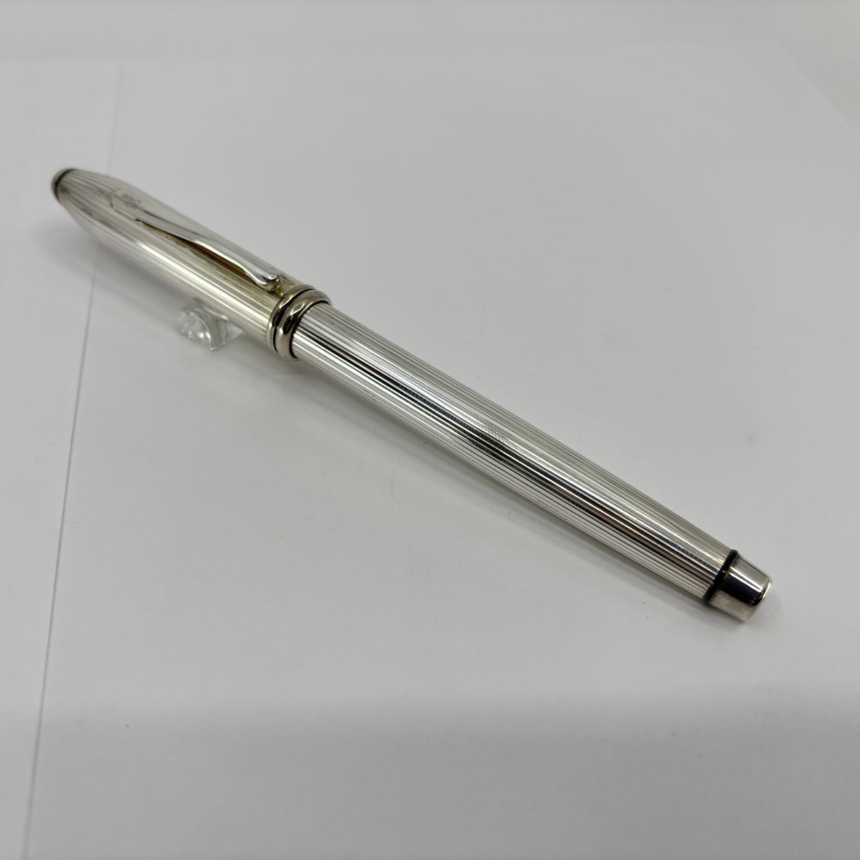 Cross Townsend Sterling Silver Fountain Pen - Made in USA - Broad 18kt Gold  Nib
