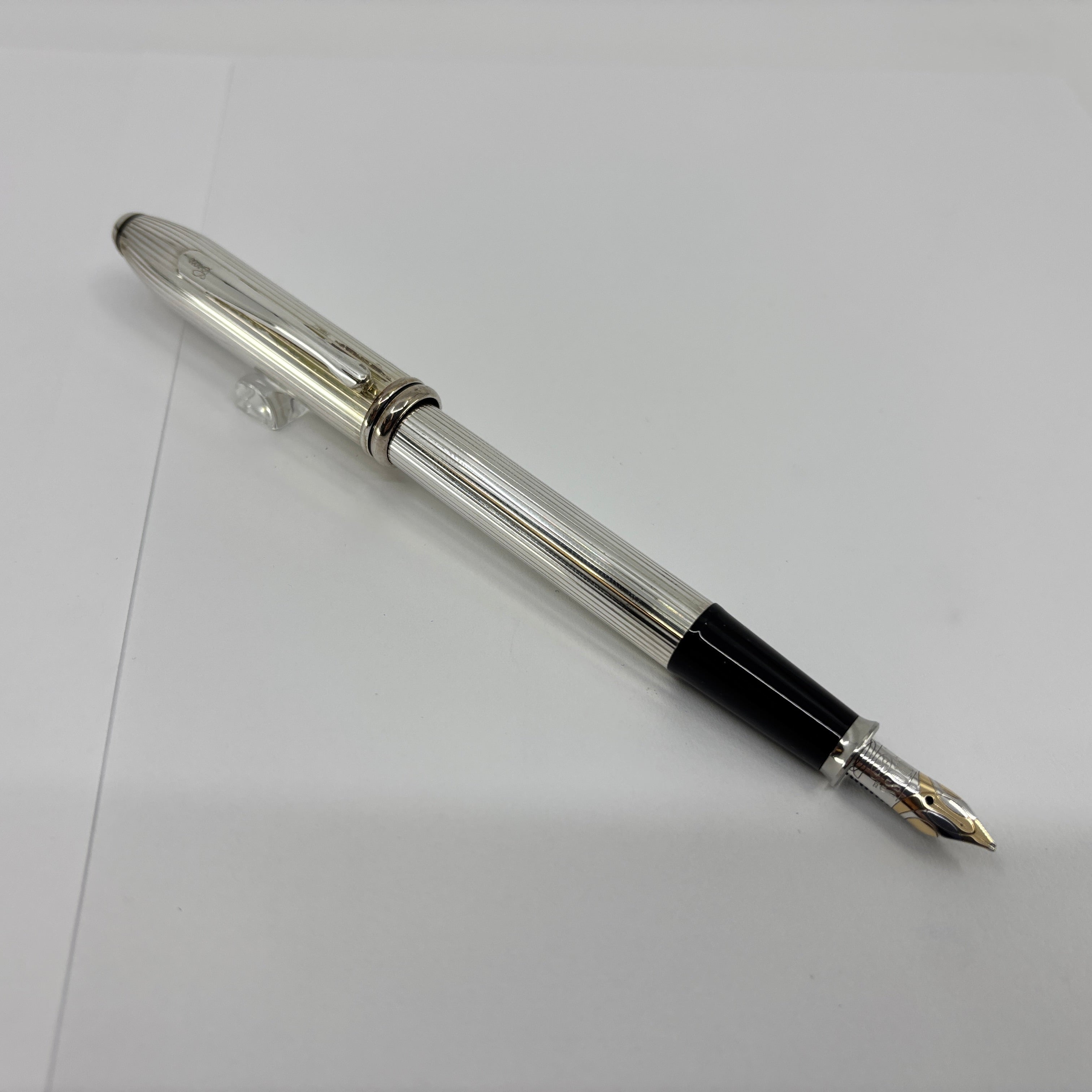 Cross Townsend Sterling Silver Fountain Pen - Made in USA - Broad
