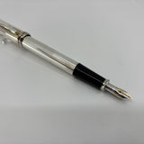 Cross Townsend Sterling Silver Fountain Pen - Made in USA - Broad 18kt Gold  Nib