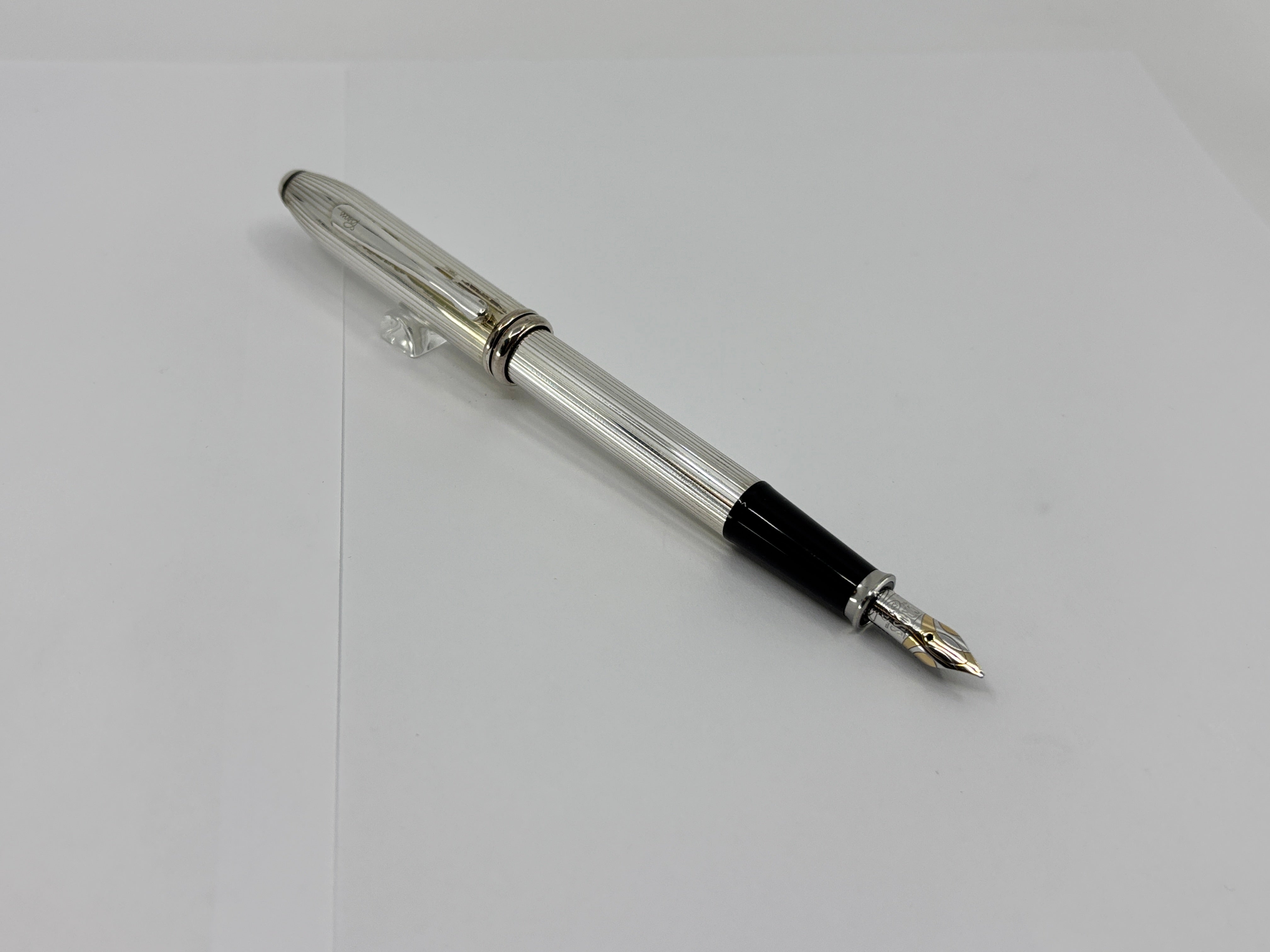 Cross Townsend Sterling Silver Fountain Pen - Made in USA - Broad