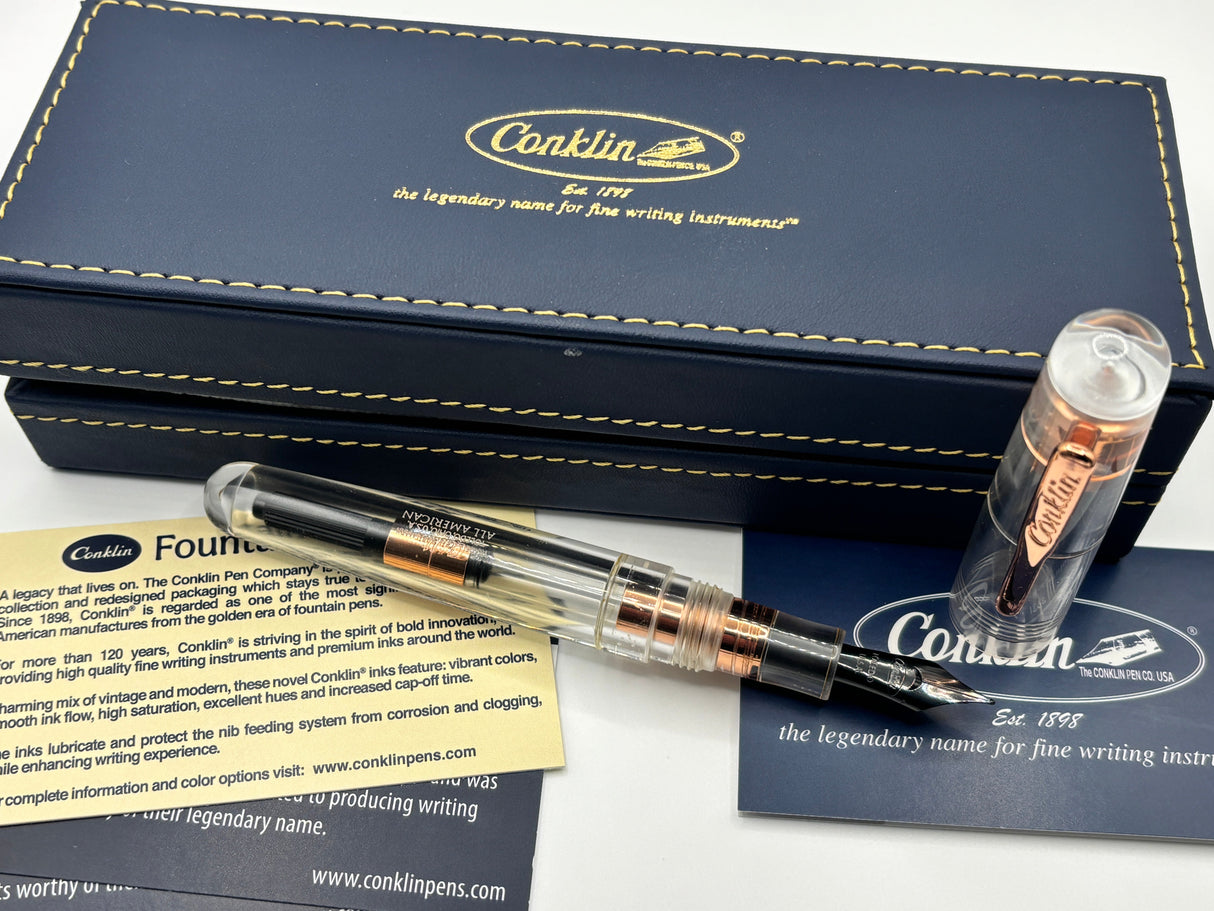 Conklin All American Limited edition 533/1898 Demonstrator rose gold - Fountain Pen