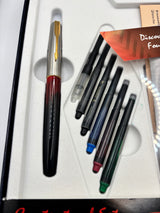 Parker Frontier writing set burgundy marble  - Fountain Pen