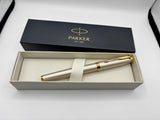 Parker IM Premium Warm Silver Champagne  Gold trim - Fountain Pen