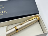 Parker IM Premium Warm Silver Champagne  Gold trim - Fountain Pen