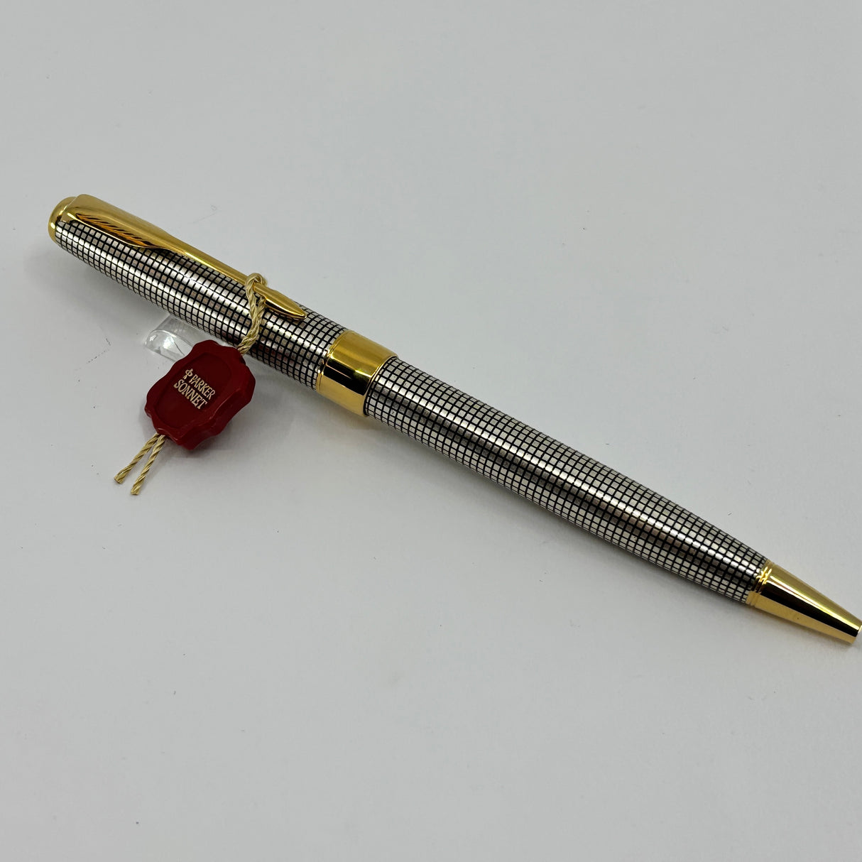 Parker Sonnet Sterling Silver Cisele Cross Hatch Design Ballpoint  Pen - Circa 1995