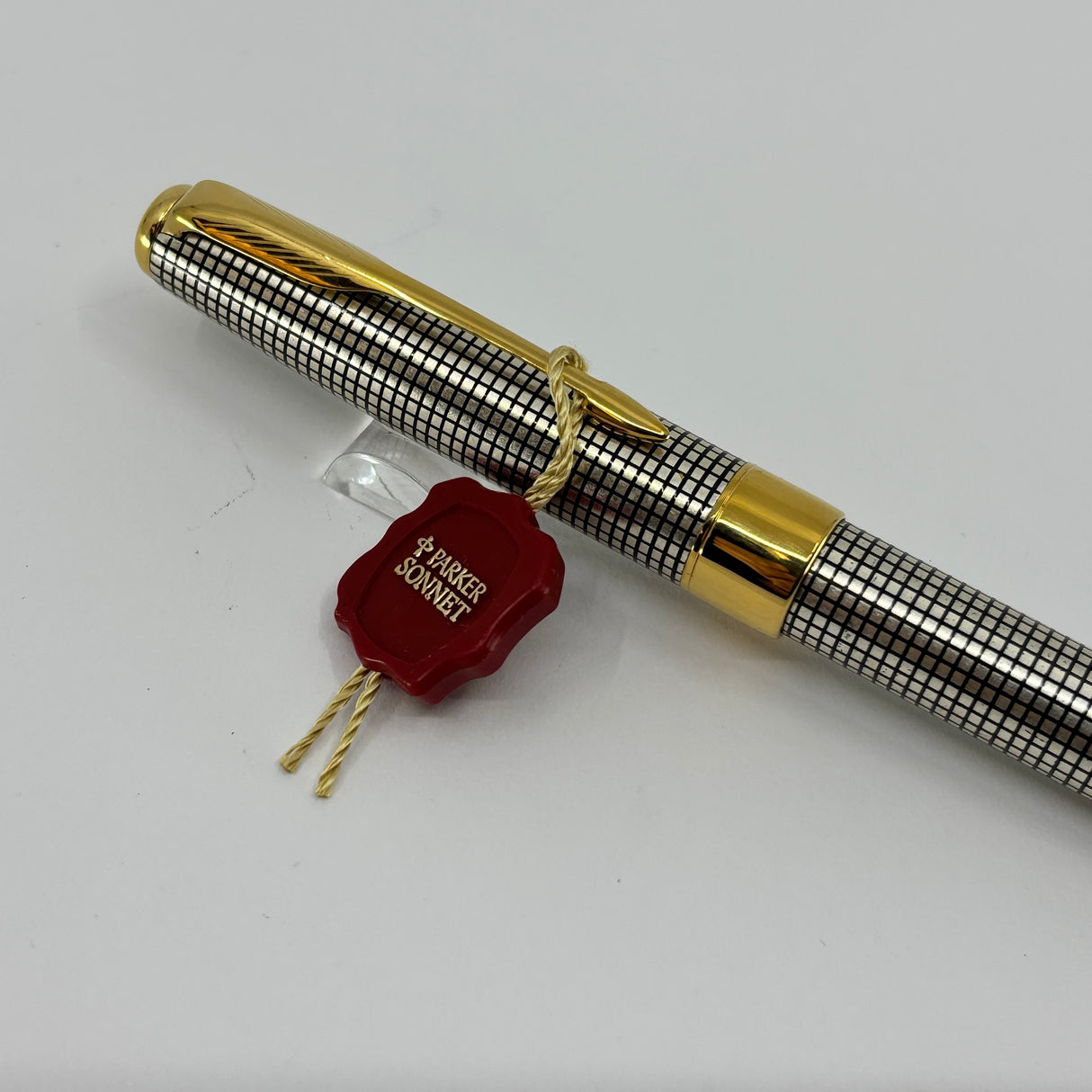 Parker Sonnet Sterling Silver Cisele Cross Hatch Design Ballpoint  Pen - Circa 1995